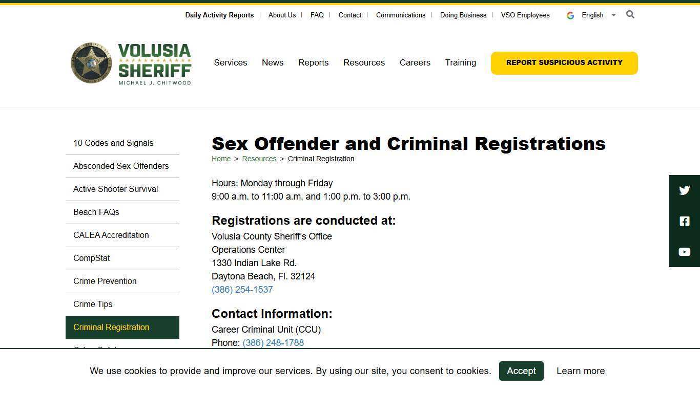 Sex Offender and Criminal Registrations | VSO